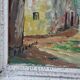 Oil on wood painting signed vintage