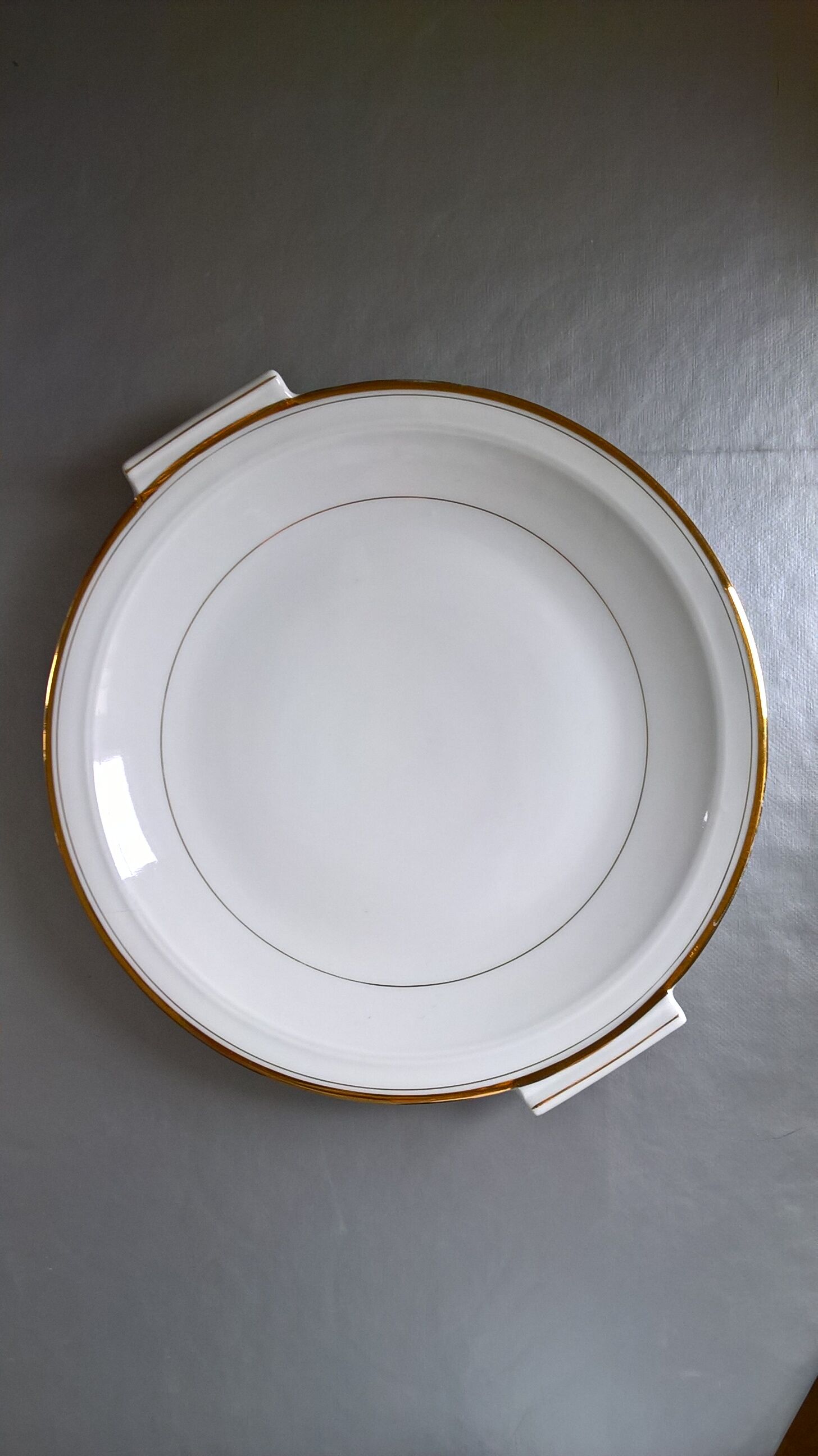 P.N. France porcelain pie dish, art deco style