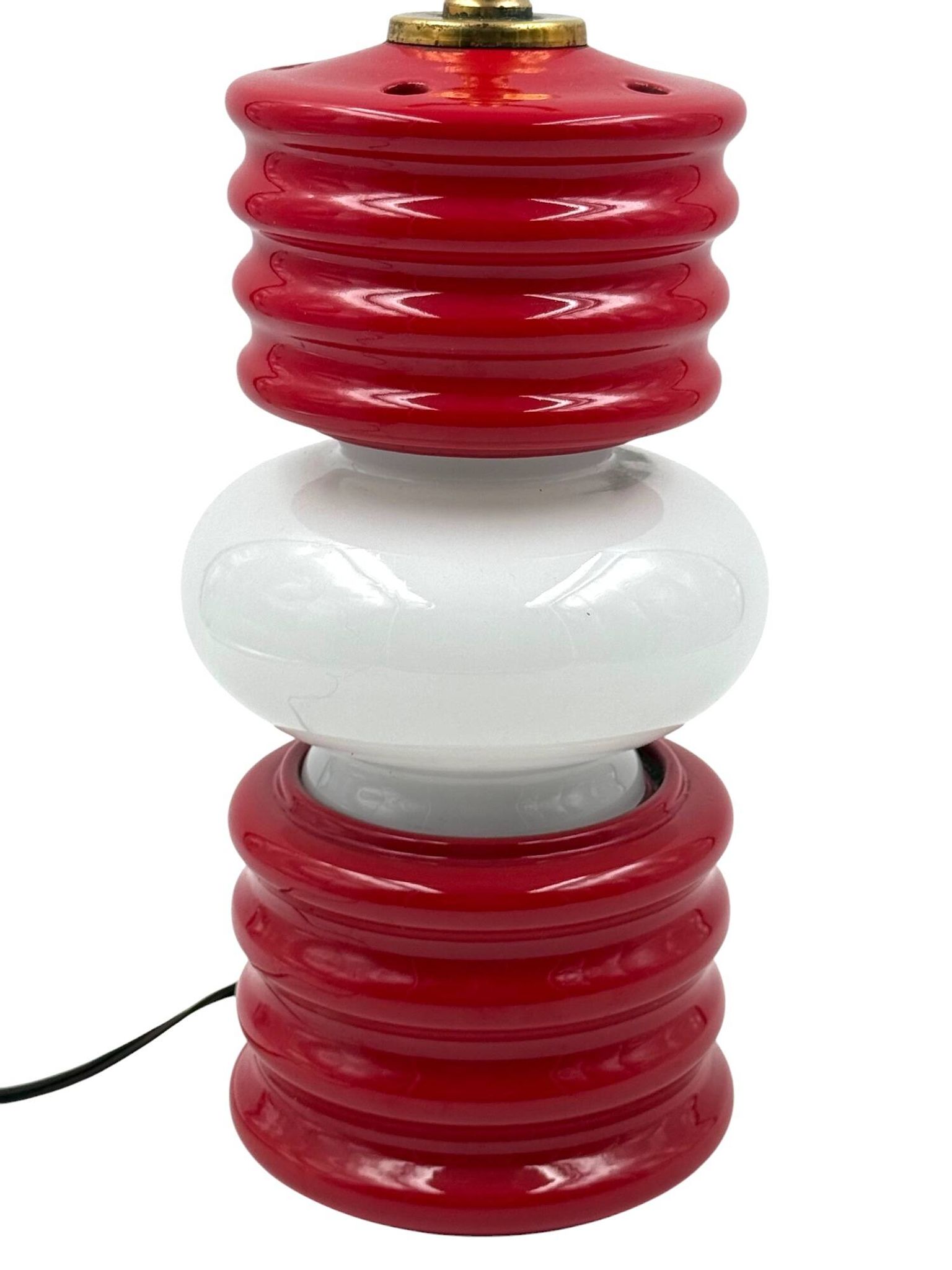 Lampe de table en forme de lanterne de l'ère spatiale, Ceramiche Fiorentine, Italie, années 1970