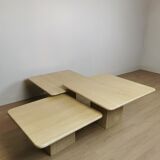Side tables in travertine 70s
