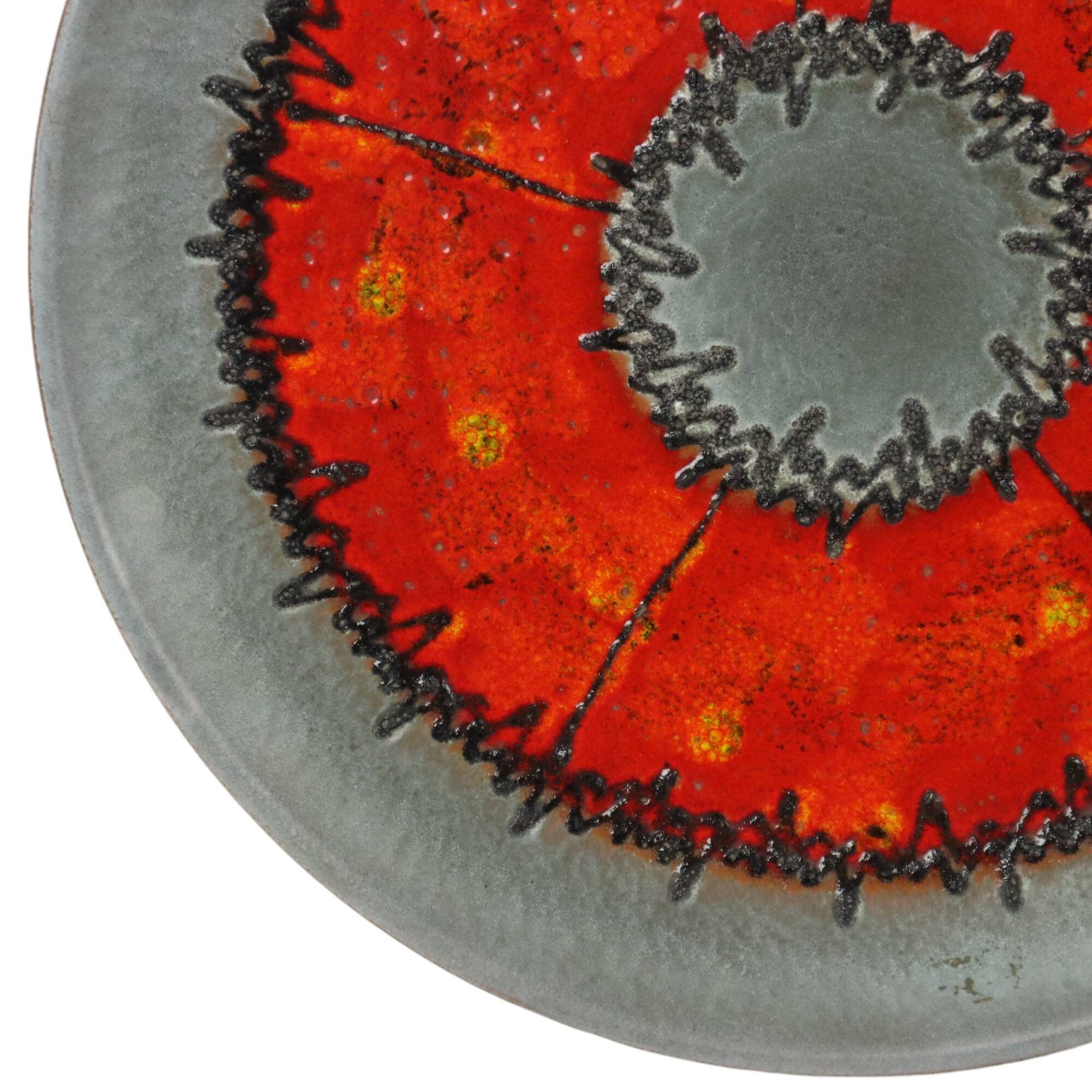 Énorme bol à fruits en lave orange Fat Lava, décoration murale, 41 cm