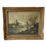 Old original oil painting Lucien Henry