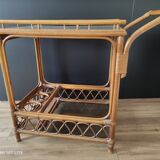 Vintage rattan service