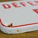 Enamelled plate "absolute smoking defense"