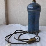 Blue stoneware lamp base