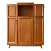 Vintage 1950s wooden wardrobe