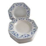 Set of 10 Pexonne octagonal plates