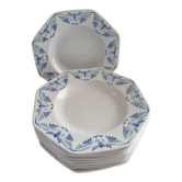 Set of 10 Pexonne octagonal plates