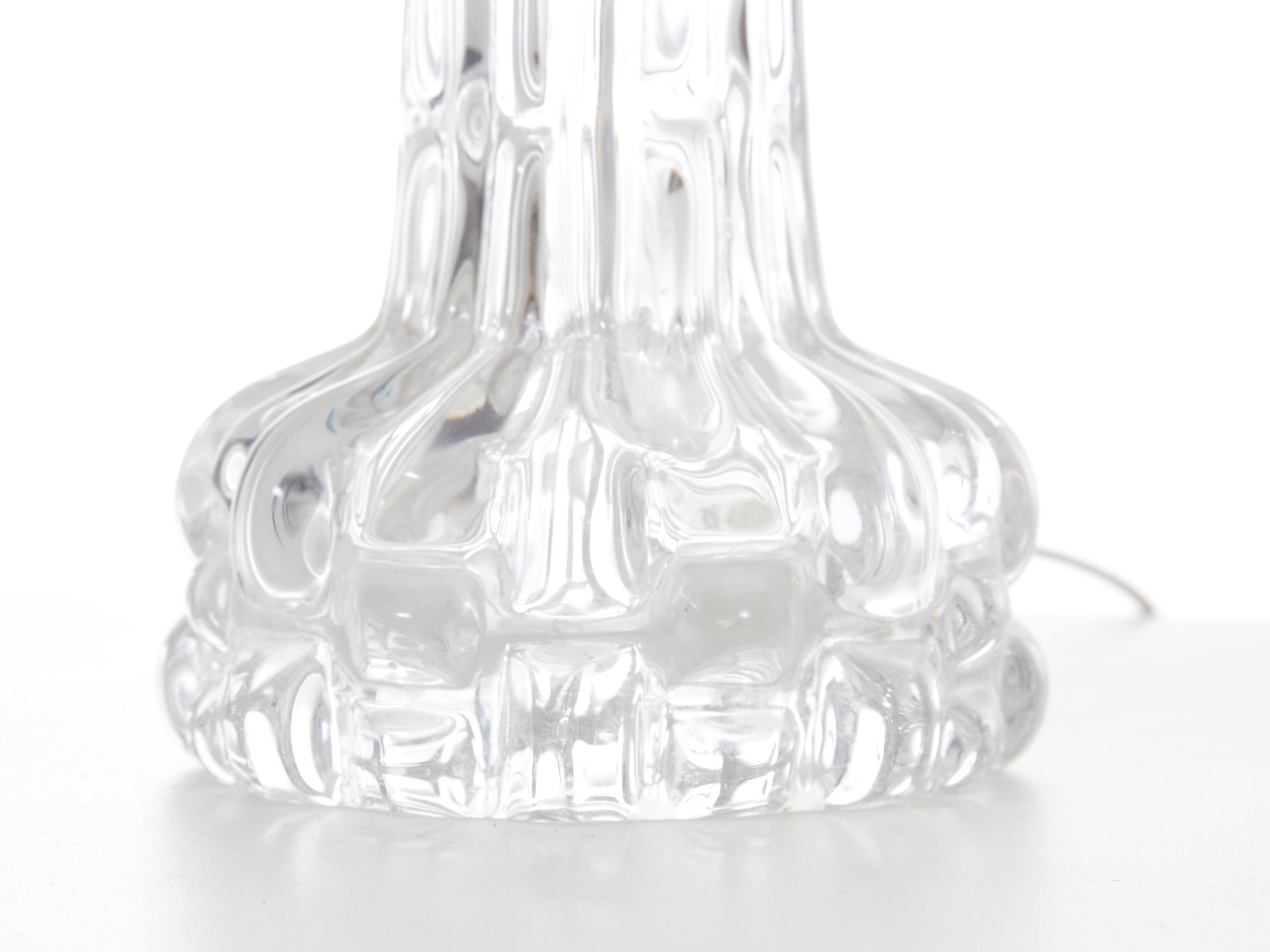 Pair of crystal table lamps