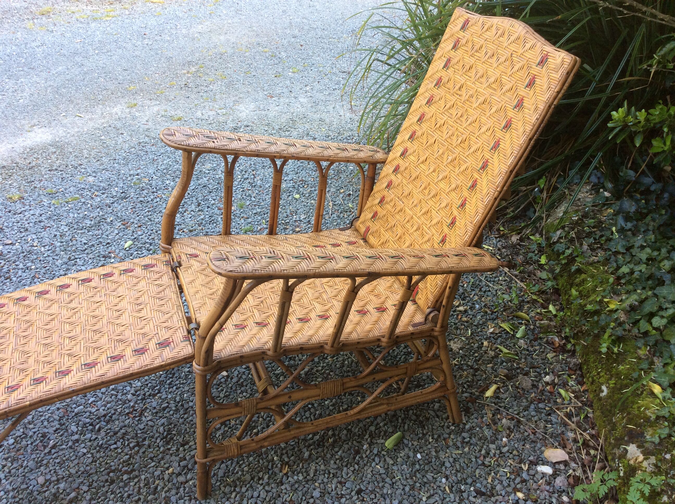 Rattan long chair