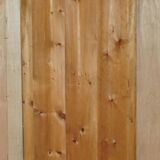 Pair of vintage cherry wood bookcases with lockable doors.