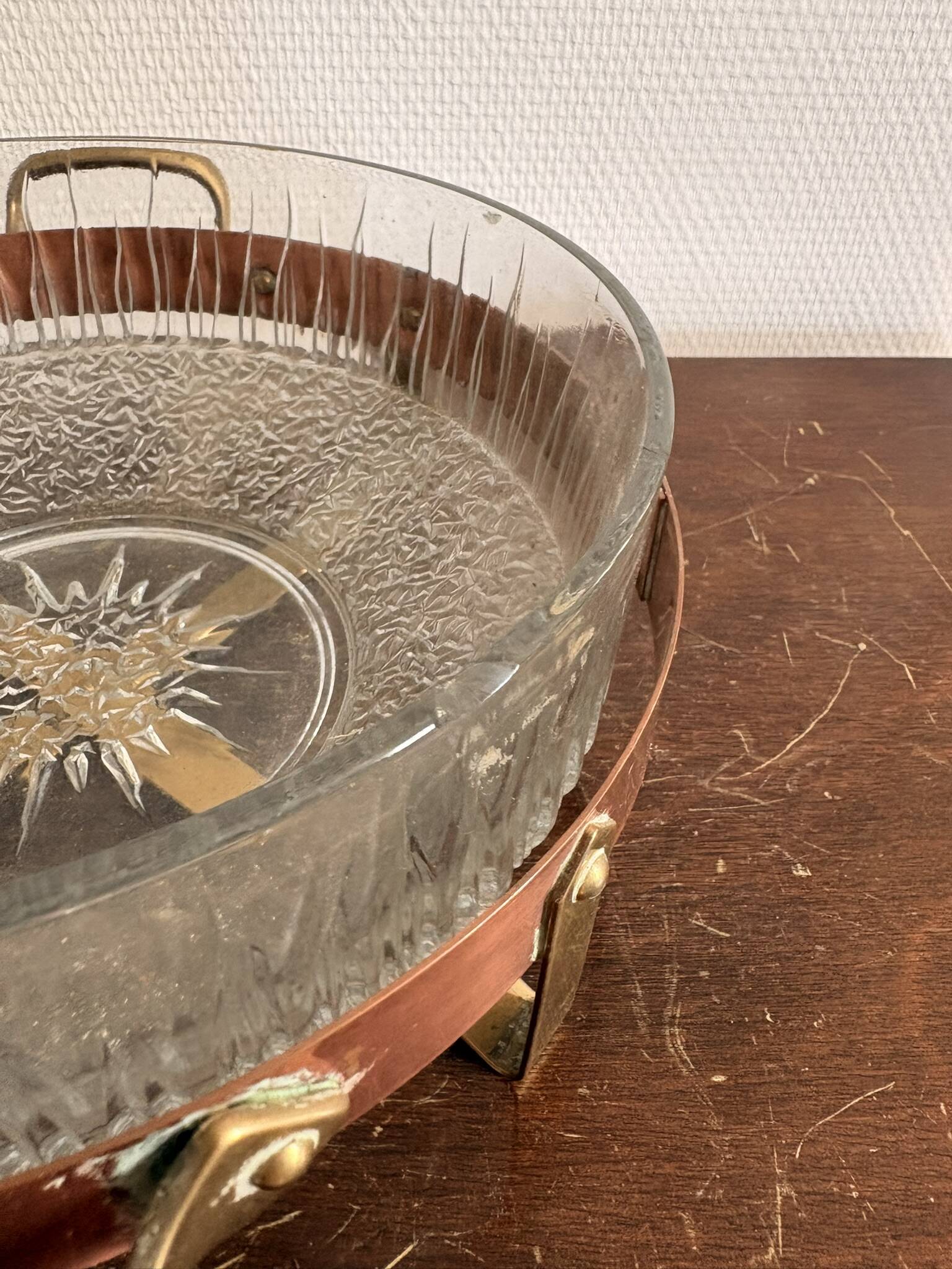 Vintage Mid Century Moulded Glass Vegetable Gratin Dish