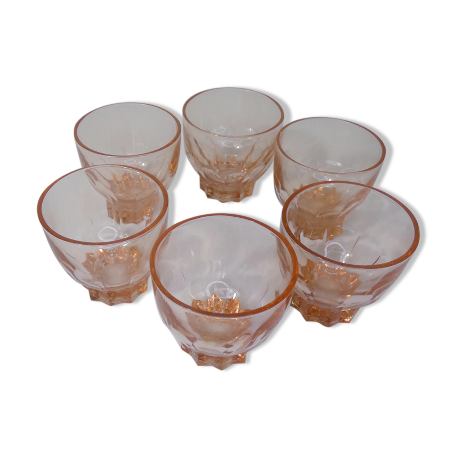6 verres rose
