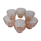 6 pink glasses
