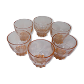 6 verres rose