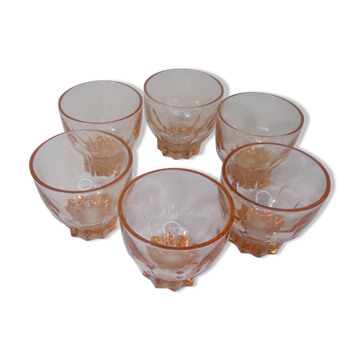 6 pink glasses