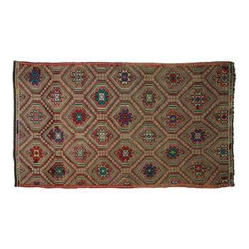 Anatolian handmade kilim rug 330 cm x 191 cm
