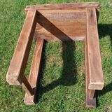 Small antique workbench in solid oak