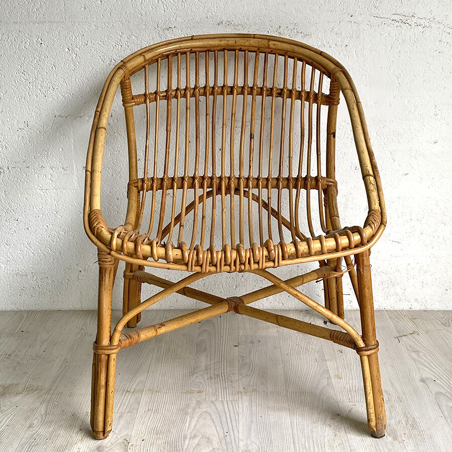 60's vintage rattan chair