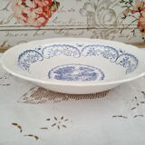 Digoin Sarreguemines round hollow dish, Bernadette model