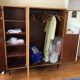 Vintage wardrobe veneer blond oak varnished