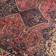 Old Iranian hand made Shiraz wool rug  220 x 312 cm