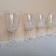 Service 24 pieces vintage foot glasses 70s