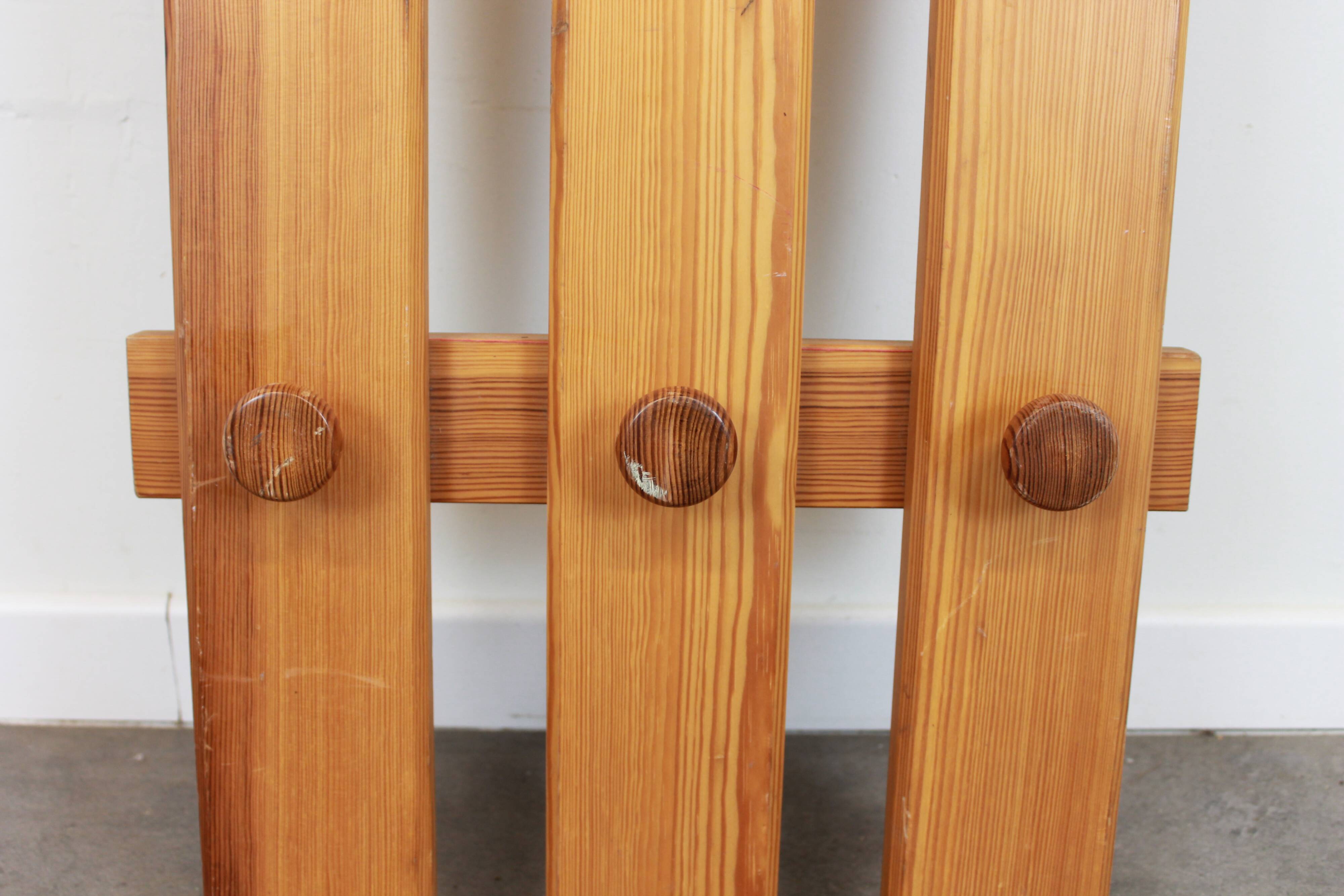 Pine wall coat rack