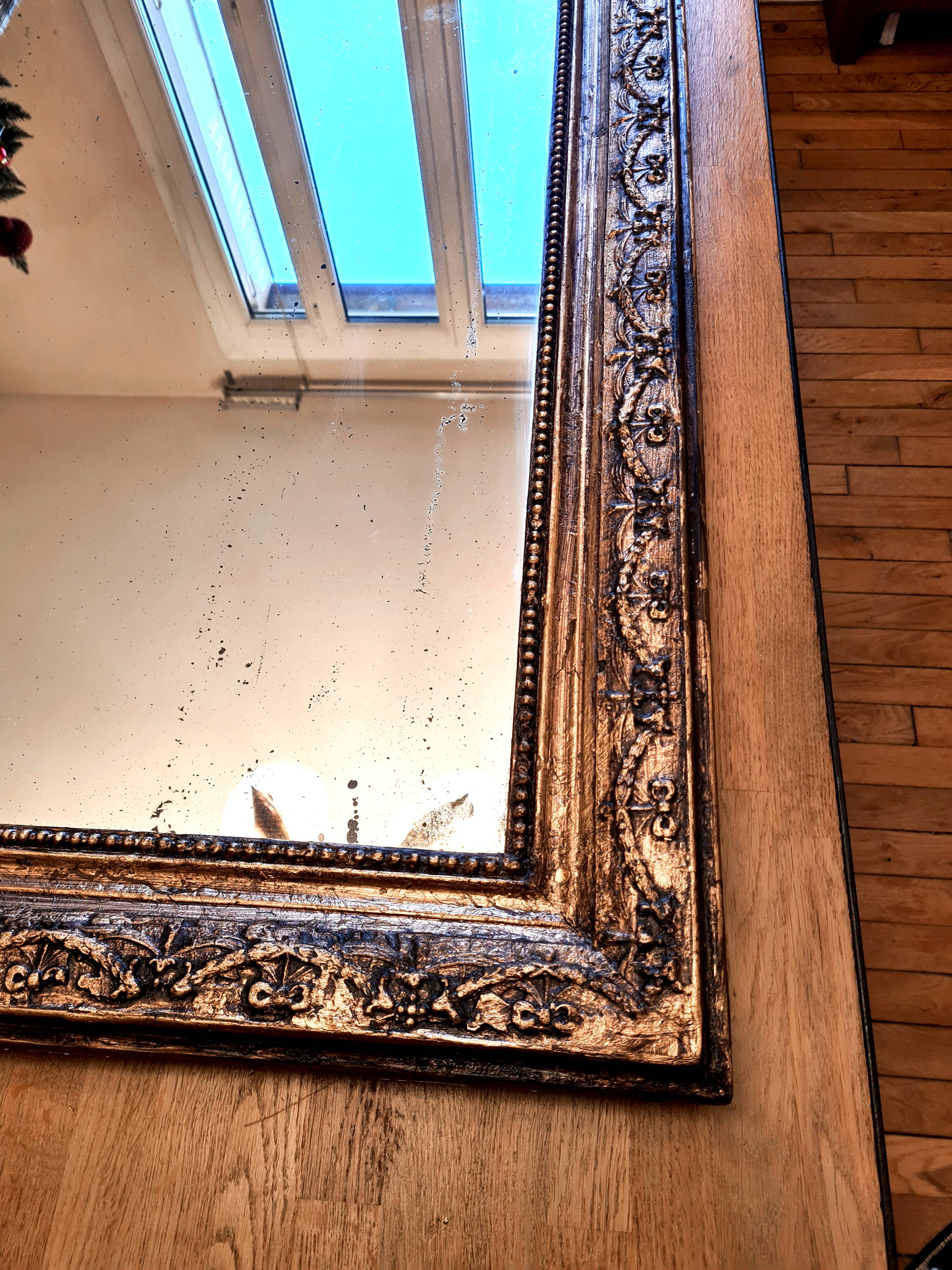 Antique gilded Louis-Philippe mirror – “Adélaïde”