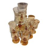 Luminarc: 12 amber-stemmed water glasses
