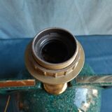 Lamp ball in ceramic green gold style art deco french work circa 1980