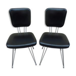 Paire de chaises SIF pieds Eiffel