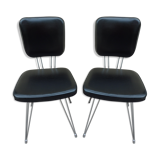 Pair of SIF chairs feet vintage Eiffel