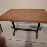 Table basse en bois massif et fer forgé