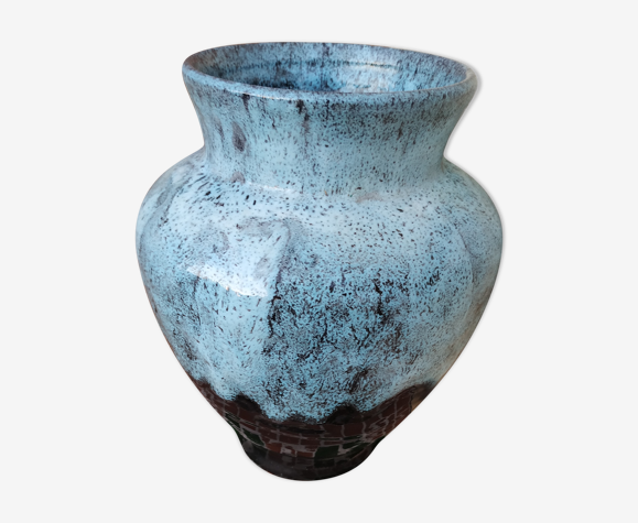 Vase Accolay années 50/60 bleu ciel | Selency