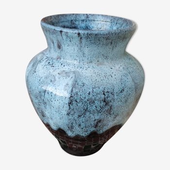 Vase Accolay années 50/60 bleu ciel