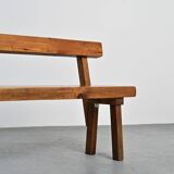 Banc en pin massif par Christian Durupt, circa 1960