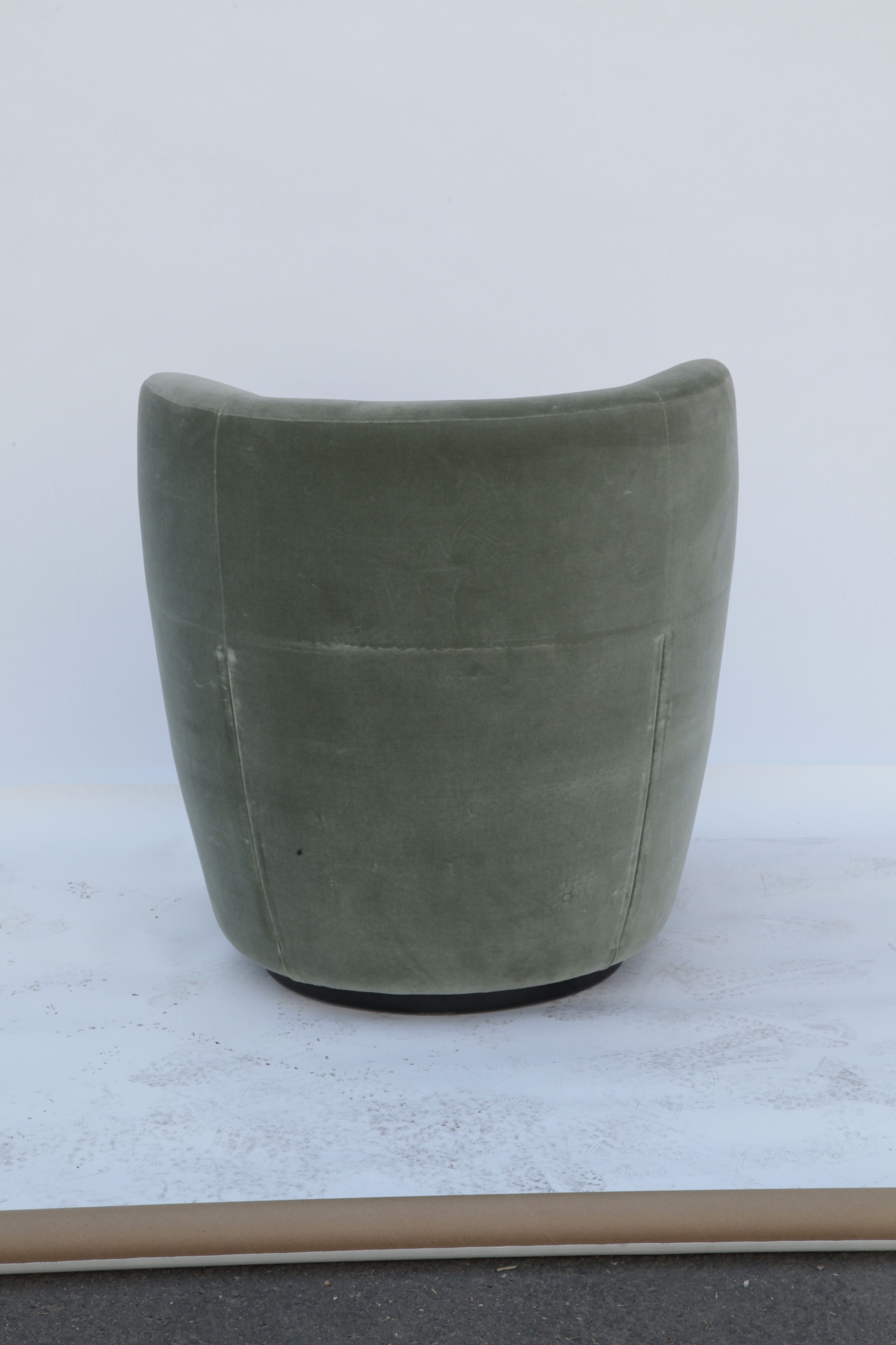 Velvet armchair swivel