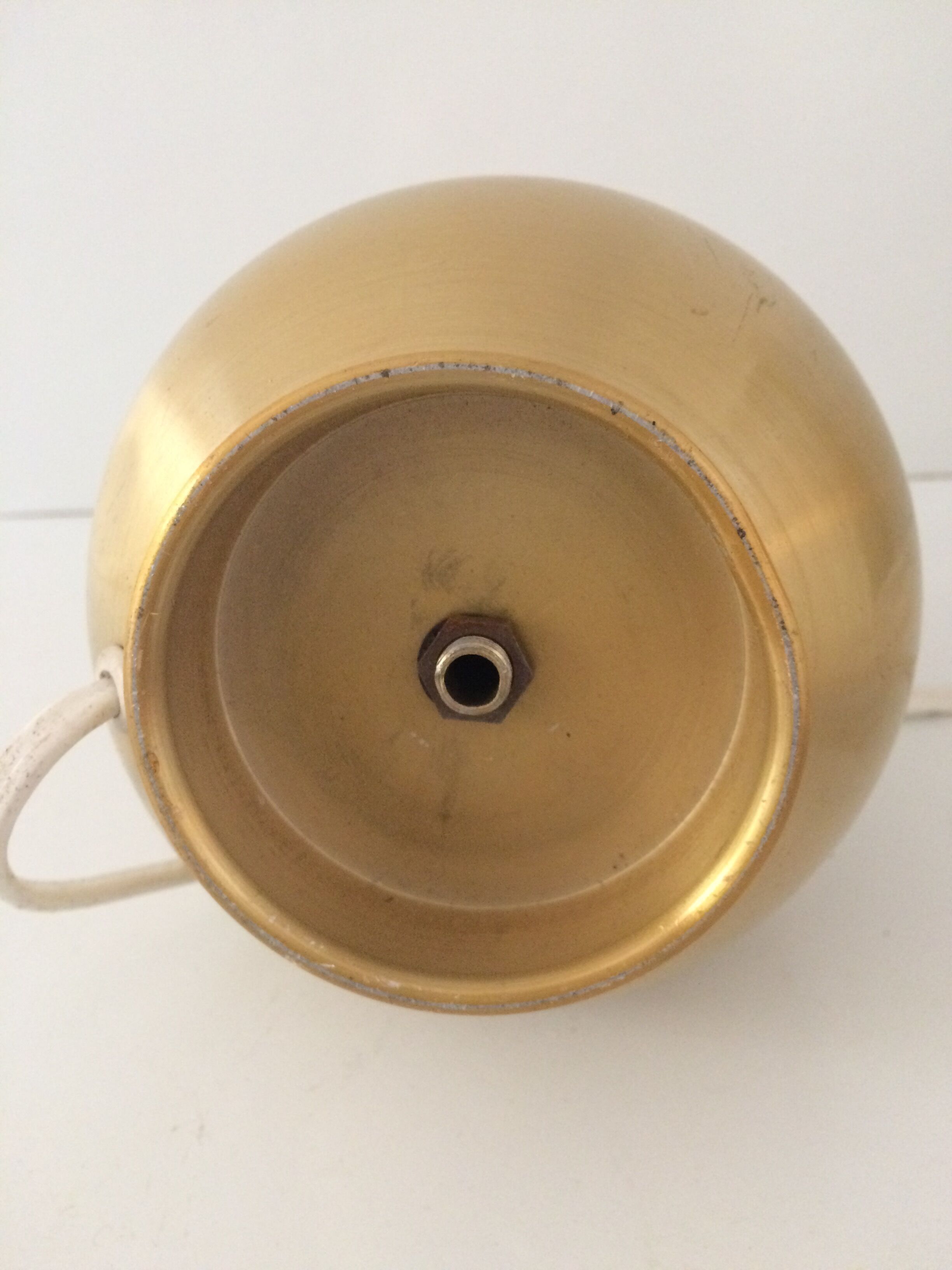 Vintage golden metal ball lamp foot