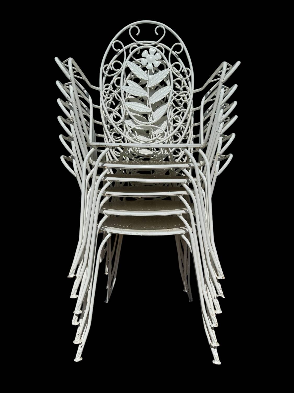 Fauteuils en fer forgé provençal des années 60, set de 6