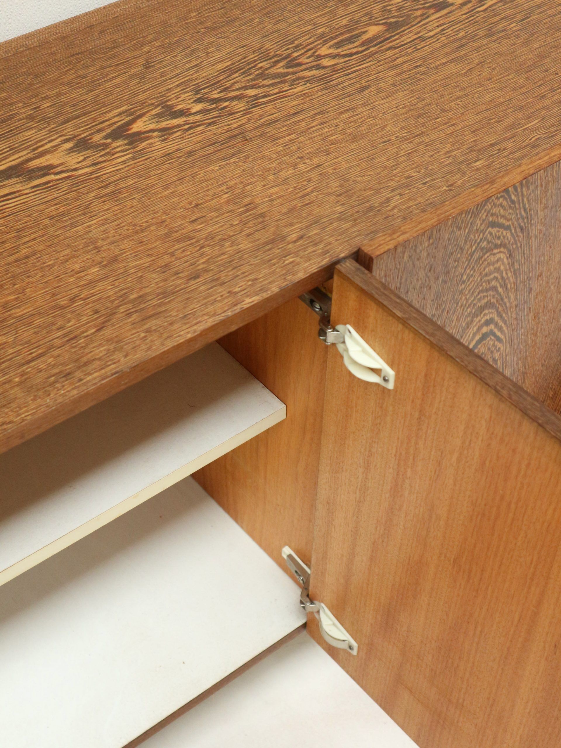 Vintage wall-mounted wengé sideboard by Banz Bord, 1970s