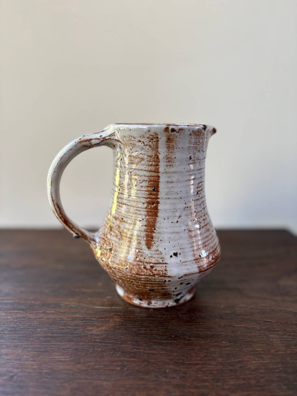 Chantal and Thierry Blanc ceramic pitcher, vintage 70s