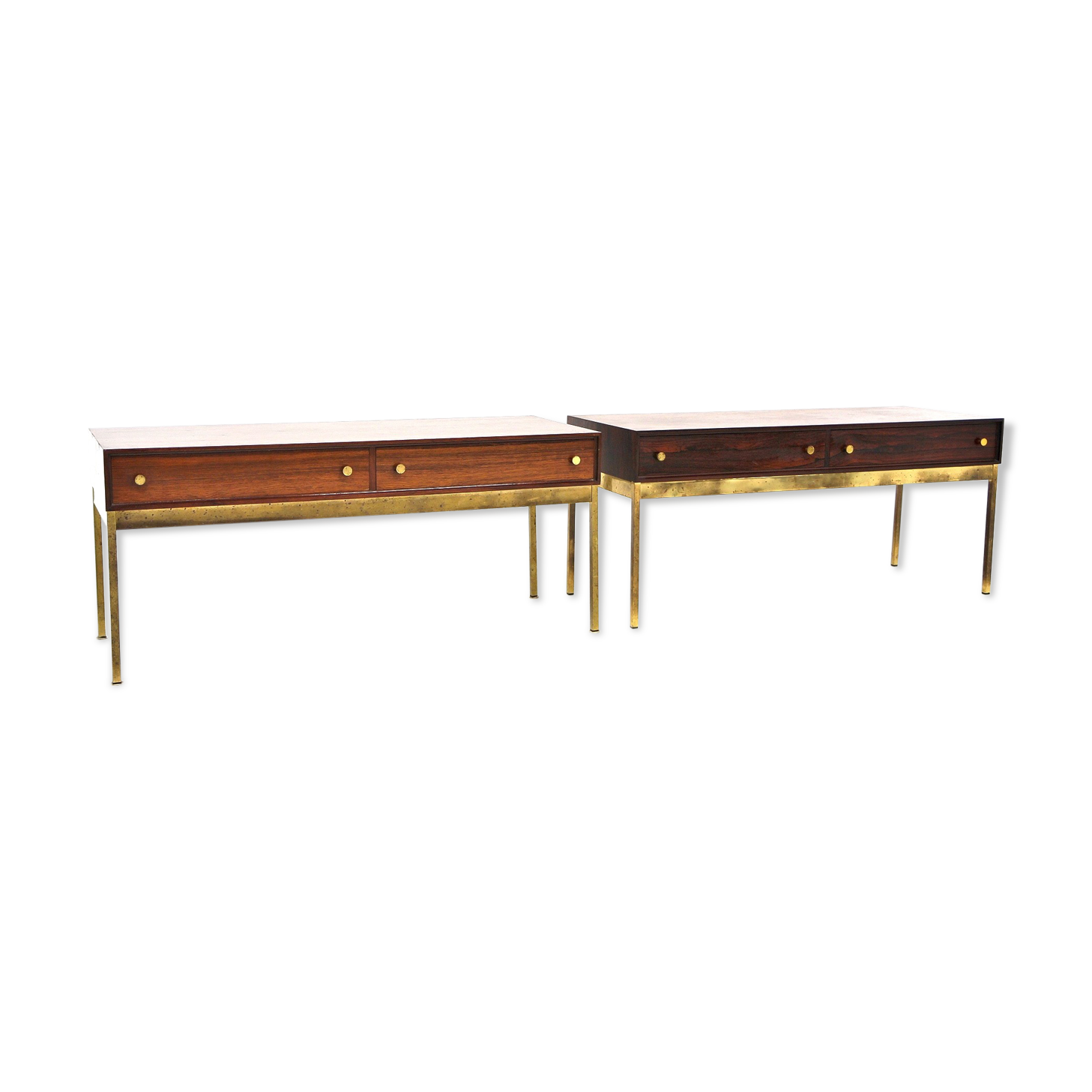 Set of 2 rosewood consoles, Poul Nørreklit, Denmark, 1970