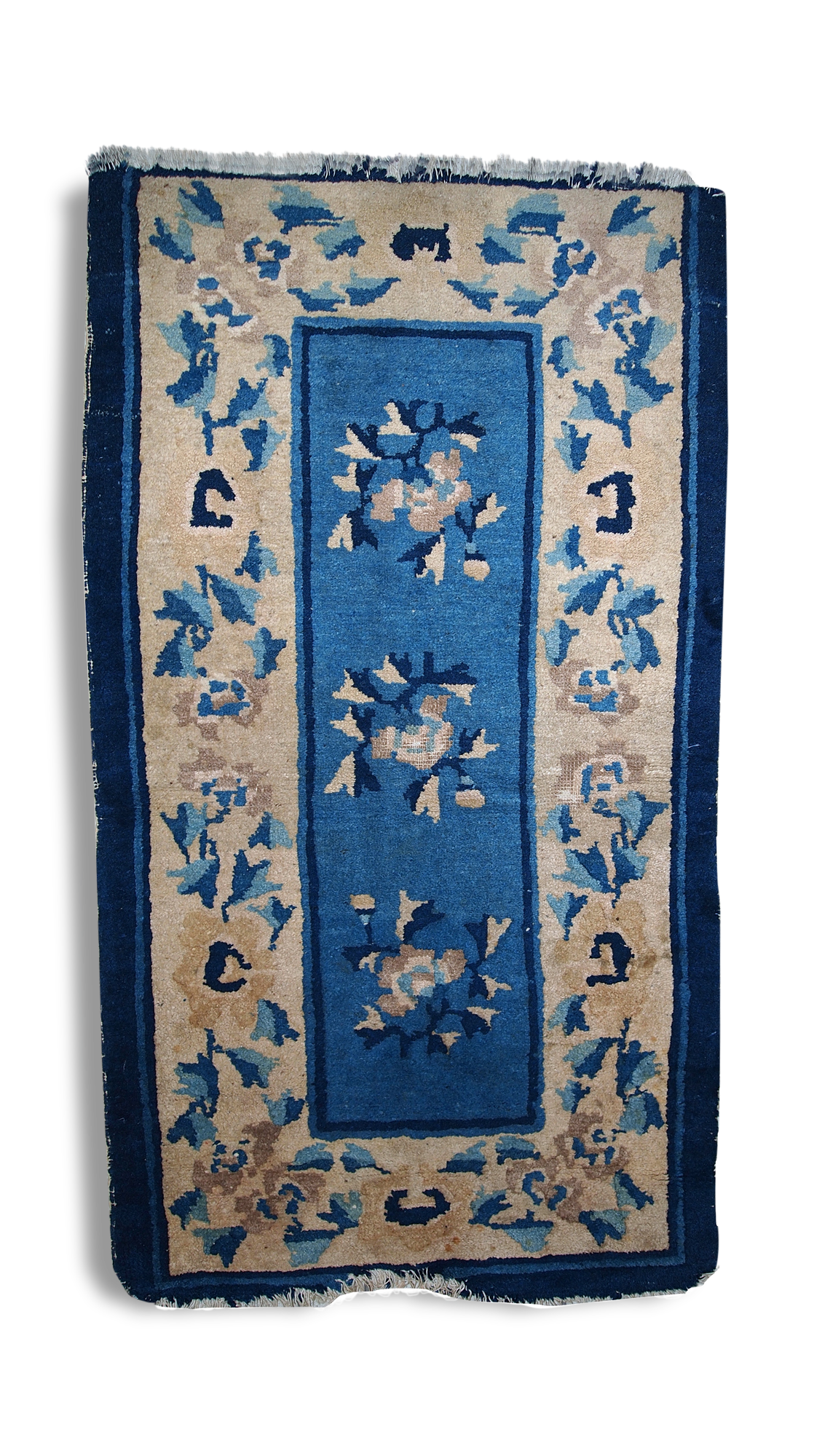 Former carpet Chinese Peking is 61cm x 112cm 1900 hand - 1C43