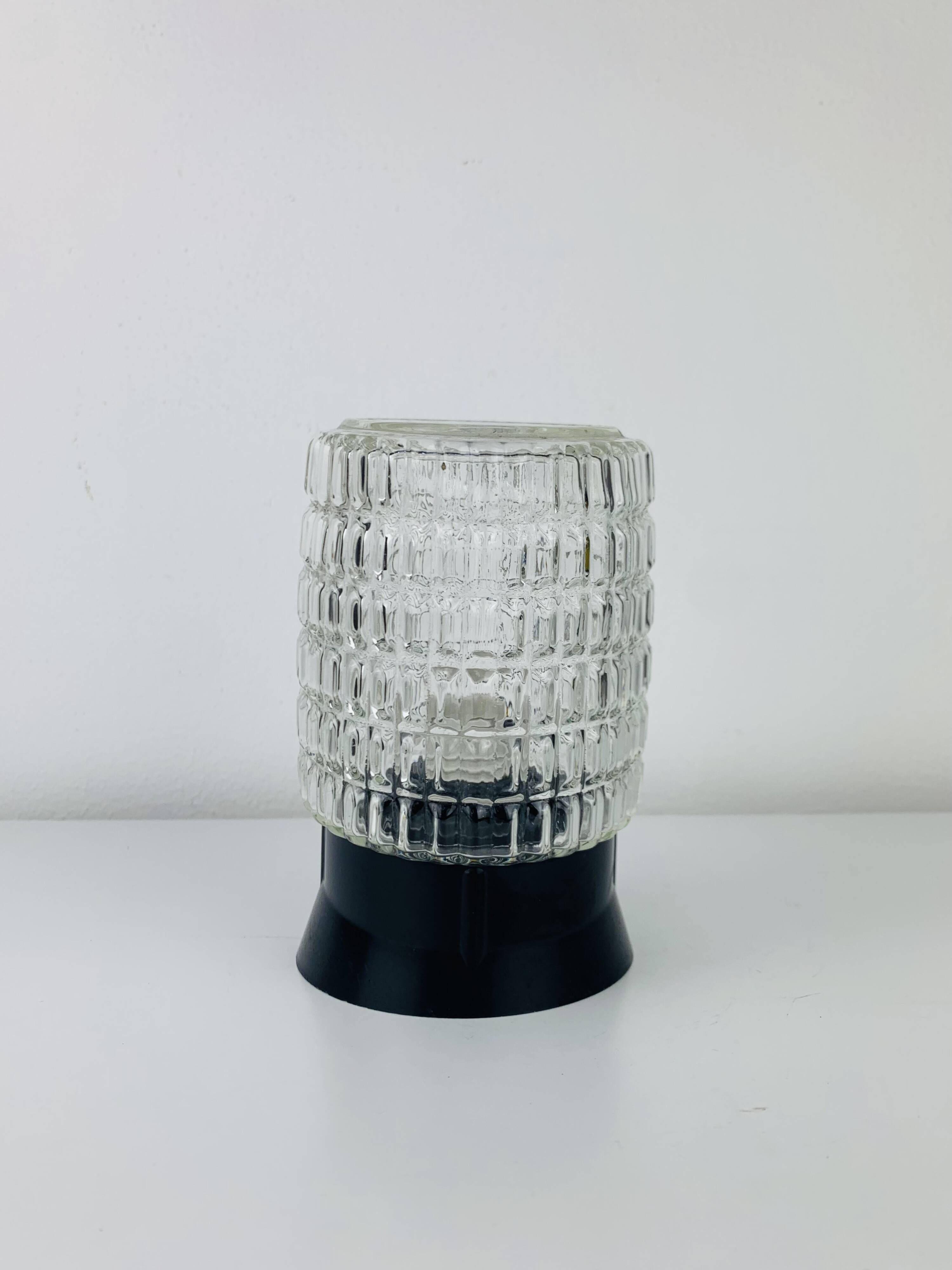 Arno vintage molded glass wall lamp, 1960s