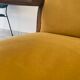 Fauteuil Voltaire style Louis Philippe restauré Jaune Moutarde