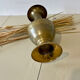 Engraved brass vase