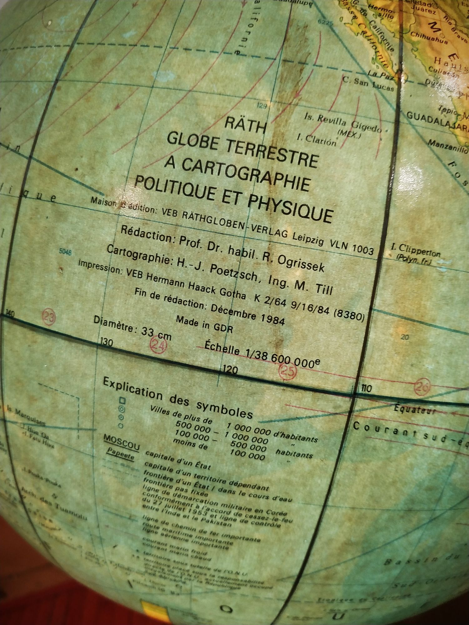 Luminous globe Räth 80's