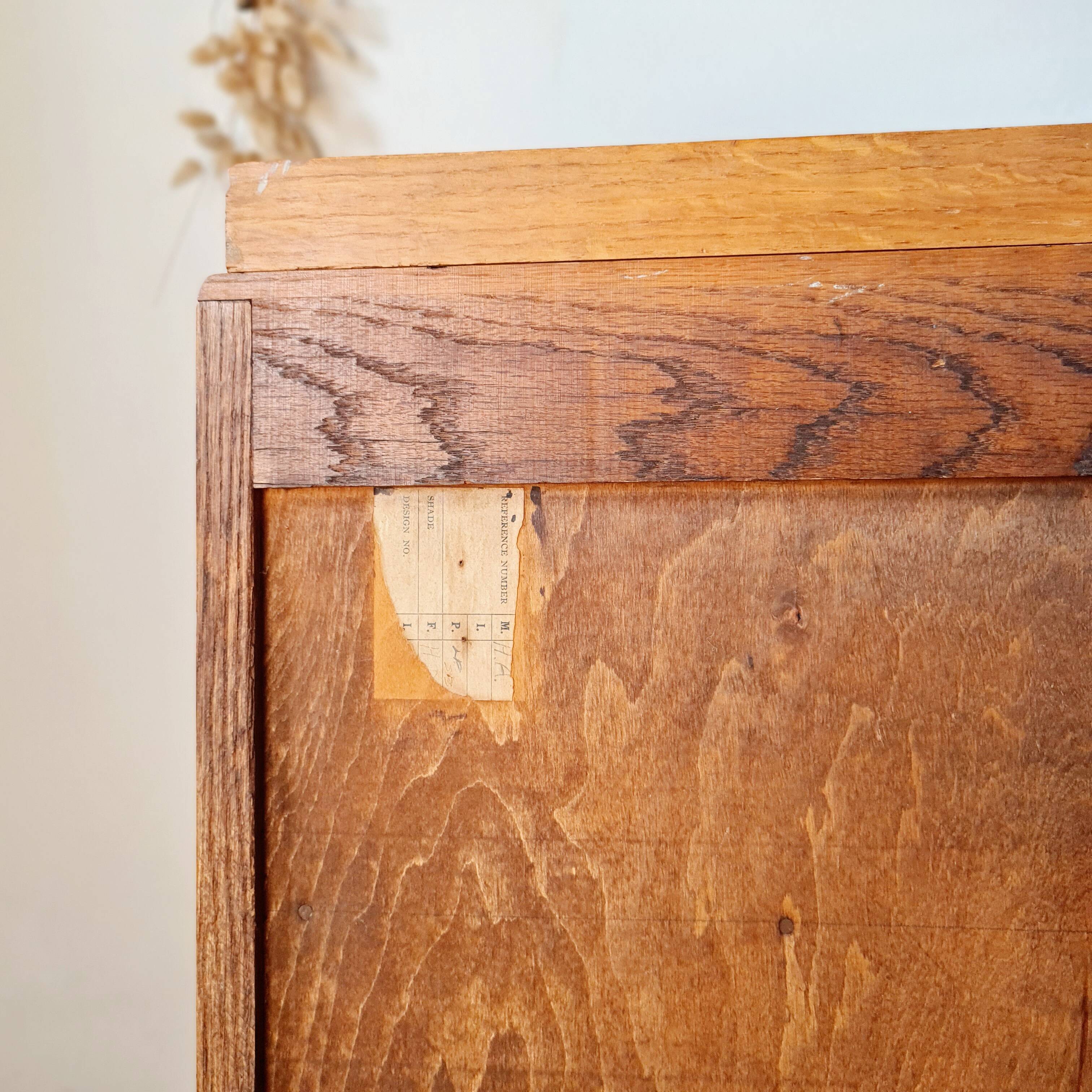 Art Deco pair of bedside tables in light oak by A. Gardner & Son