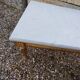 Louis XVI style coffee table in old gilded wood with marble top